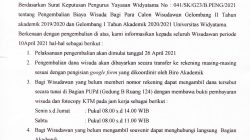 Pengumuman Pengembalian Dana Wisuda