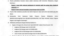 Tarif dan Tata Cara Pembayaran Semester Anatara Tahun Akademik 2020/2021
